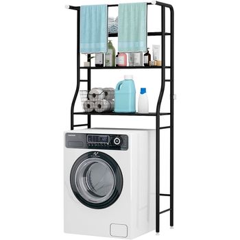 Carro Multiuso con Ruedas para Baño,Mueble Auxiliar Baño 2 Estantes y 2  Bandejas,Blanco BZR02-W SoBuy ES