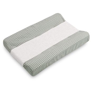 Funda Cambiador Bebé 50x80 De Rizo Blanco Absorbente - Eucaliptus Vichy