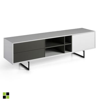 Mueble Tv Blanco Modelo Toscana 180 X 42 X 50 - Gris