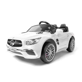 Mercedes Sl65 Mini 12v Blanco - Coche Eléctrico Infantil Para Niños Batería 12v Con Mando Control Remoto