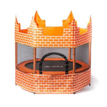 Cama Elástica Castillo Naranja - Juegos Y Juguetes Infantiles Para Niños Al Aire Libre