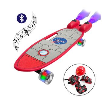 Monopatín Con Luces Y Humo Ataa Misil Rojo - Patinetes Eléctricos Infantiles Para Niños