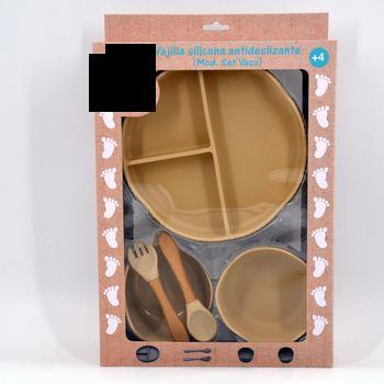 Set De Cuchara, Tenedor Y Plato Vaso Beige Happy Steps