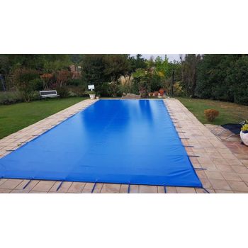 Cobertor De Invierno Azul/beige Lona Para Piscina (7,30 X 3,30 M.)