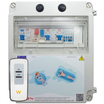 Cuadro Eléctrico Piscina | Bomba 0.5cv|trans. 300 W/ac | Contactor Clorador