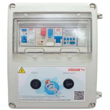 Cuadro Eléctrico Piscina Bomba Hasta 14a Transformador 60w/dc Y Contactor