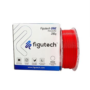 Filamento 3d Pla Figutech One 250g Color Rojo 1.75mm