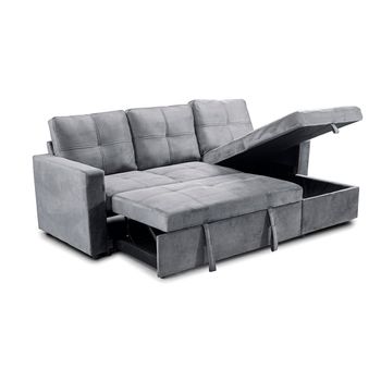 Sofa Cama Chaise Longue Pau 215cm Gris