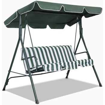 Columpio Balancin De 3 Plazas. Muebles De Jardin Y Terraza Verde 170x153 Cm