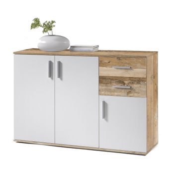 Aparador De Cocina Homcom De Melamina De Madera 78x35x80 Cm Blanco con  Ofertas en Carrefour