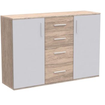 Comoda Aparador Bobby 120x82cm. 2 Puertas Y 4 Cajones