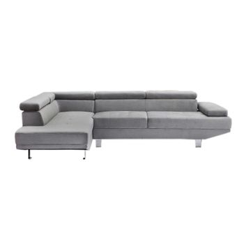 Sofa Chaise Longue Rinconera New Daniela 254cm Gris, Chaise Izquierdo