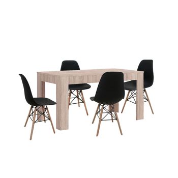 Mesa Cocina Extensible Prils Roble Apertura Libro 1 Cajón Espacios Pequeños  76x80x40/80 Cm con Ofertas en Carrefour