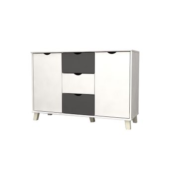 Composición De Salón Mueble Tv + Aparador Alto + Aparador 3p + Mesa De  Centro, Nordic / Grafito – Lund 2 con Ofertas en Carrefour