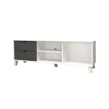 Composición De Salón Con Mueble Tv Bajo + Mesa De Comedor, Grafito/nordic –  Kram con Ofertas en Carrefour