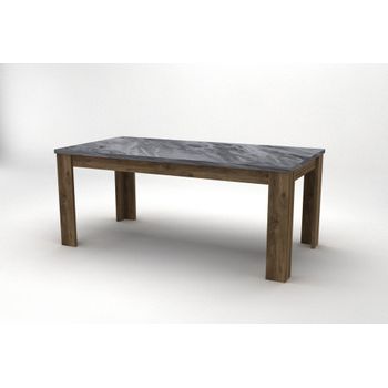 Mesa Fija De Comedor O Cocina Marrón/gris Dn 180x90cm