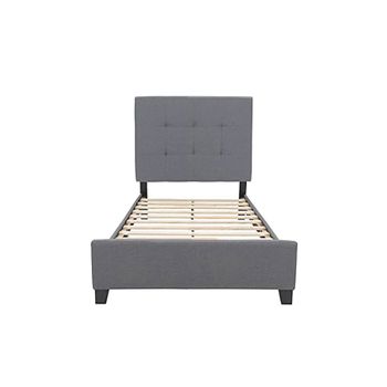 Cama Juvenil Individual Con Somier Emily 90cm Gris