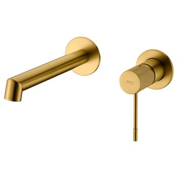 Grifo Lavabo Empotrado Color Oro Cepillado Line Imex Gld038/oc  - Marca Mice / Imex