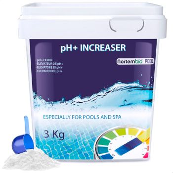 Incrementador De Ph+ En Polvo 3 Kg Para Piscina, Jacuzzis Y Spas. Nortembio. 100% Natural Sin Químicos