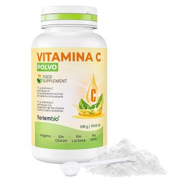 Vitamina C (ácido L-ascórbico) 300 G En Polvo. Nortembio. Refuerzo Inmunológico. Antioxidante