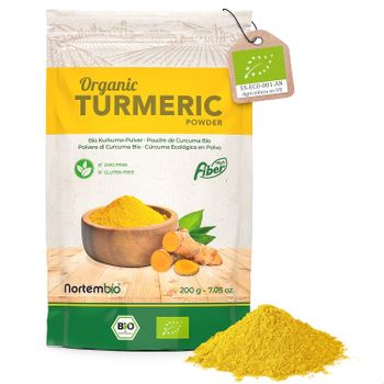 Cúrcuma Ecológica En Polvo 200g. Nortembio. 100% Natural. Sin Aditivos Y Sin Gluten.