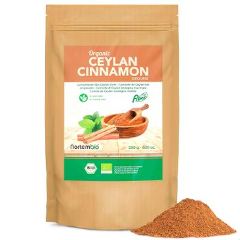 Canela De Ceylán Ecológica En Polvo 250 G. Nortembio. Origen 100% Natural.