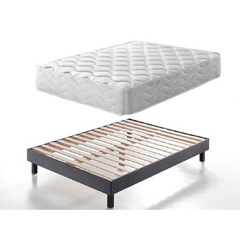 Cama Completa Prime Deluxe 135x190 Colchón Con Viscoelástico De Alta Gama + Somier Kit + 2 Almohadas 40x70 Cm + Nórdico con Ofertas en Carrefour | Ofertas Online