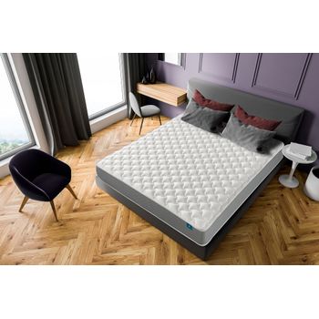 Cama Completa - Colchón Flexitex Con Tejido 3d Y Aloe Vera, Altura 18 Cm +  Somier Lama Ancha Con Patas De 32 Cm + Almohada De Fibra, 90x180 Cm con  Ofertas en Carrefour