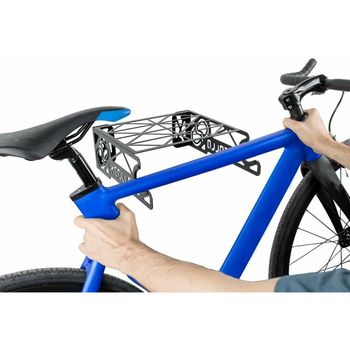Soporte De Pared Para Bicicleta Meollo Acero Al Carbono 30 X 30 X 10 Cm, 30 X 30 X 10 Cm Negro