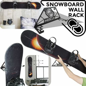 Soporte De Pared Para Snowboard Meollo Acero Al Carbono 35 X 15 X 120 Cm, 35 X 15 X 120 Cm Blanco