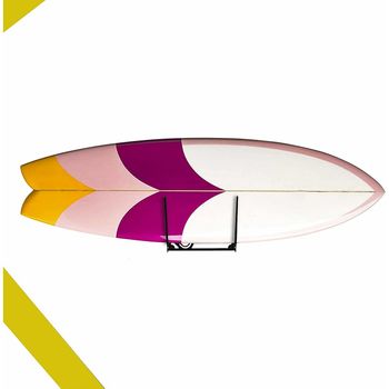 Soporte De Pared Para Tabla De Surf Meollo Acero Al Carbono 30 X 2 X 20 Cm, 30 X 2 X 20 Cm Blanco