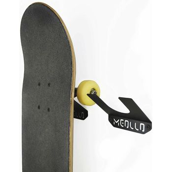 Soporte De Pared Para Skateboard Meollo Acero Al Carbono 10 X 10 X 2 Cm, 10 X 10 X 2 Cm Negro