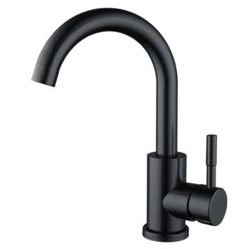 Grifo Lavabo Caño Curvo Negro Circum Coal Grifers