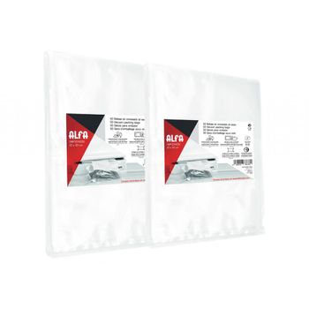 2 Pack De 50 Bolsas Para Envasar Al Vacio 20x30 Cm (100 Unds) Alfa