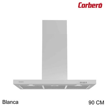 Campana Plana Corbero Blanca 90 Cm