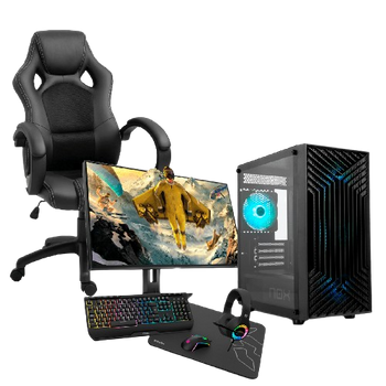 Pc Racing - Pc Gaming Completo Amd Ryzen 5 3600 - 16gb Ram - 1tb Ssd M.2 + 1tb Hdd - Gtx 1650 - Wifi + Windows 11 Pro + Monitor 27" Fullhd - Combo Gaming - Silla Gaming