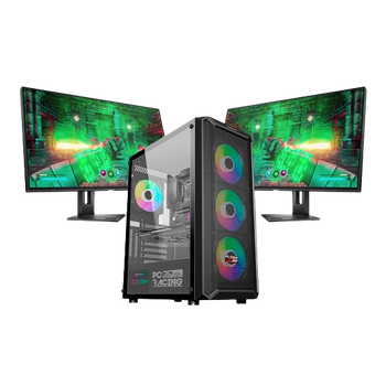 Pc Racing - Pc Gaming Intel Core I5 12400 - 16gb Ram - 1tb Ssd M.2 - Rtx 3060 - Wifi - Windows 11 Pro + Doble Monitor 24" Fullhd