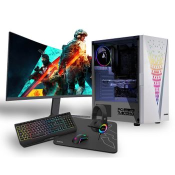 Pc Racing Gaming Amd Ryzen 5 3600/16gb/1tb Ssd/rx 6650 Xt + Monitor 24" Fullhd Curvo + Combo Gaming