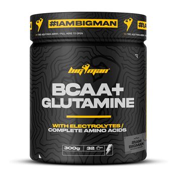 Bigman - Bcaa + Glutamine + Electrolytes 300 G - Aminoácidos Ramificados -  Sabor: Cola