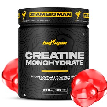 Bigman - Pure Creatine Monohydrate 300 G - Creatina Monohidrato Micronizada -  Sabor: Cand