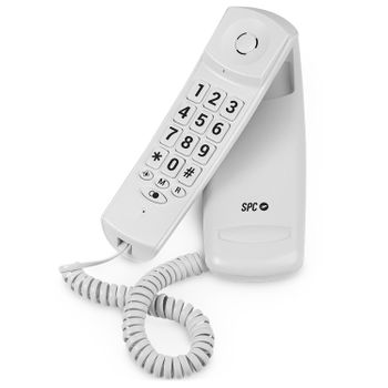 Spc Original Lite 2 – Teléfono Fijo Sobremesa O Pared, Señal Luminosa Y Compacto - Blanco