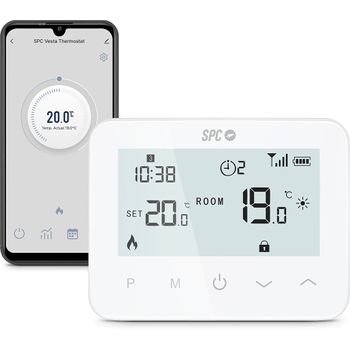 Spc Vesta Thermostat – Termostato Inteligente Wifi Caldera Gas, Control App, De Pared