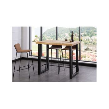 Mesa Alta Bar Loft Dos Colores A Elegir 100 Cm(alto)120 Cm(ancho)70  Cm(largo) , Color - Roble Nordish/ Negro. con Ofertas en Carrefour