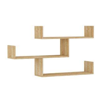 Estantería Cubo De Madera Mdf Gris Y Natural Contemporánea,de 60x29x62 Cm  con Ofertas en Carrefour