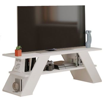 Mesa Tv Balance Blanco 120x40x34cm Salón