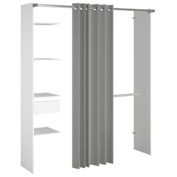 Kit Armario Extensible 2 Barras Colgadoras Chic Columna Habitación  Dormitorio Vestidor 187x168x50cm con Ofertas en Carrefour