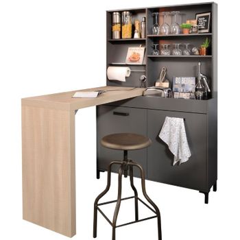 Modulo cocina, mueble cocina, barra cocina, mueble auxiliar barra cocina,  almacenamiento, cocina