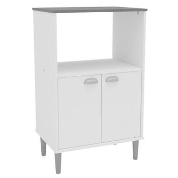 BASIC Mueble microondas 1c+2p Blanco Artik-Cemento