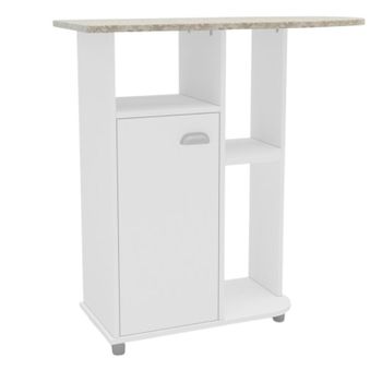 Mueble Auxiliar De Planchado Color Blanco 91x91 Cm