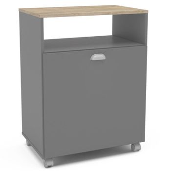 Mueble Auxiliar Para Lavandería En Color Gris 61x80x40 Cm